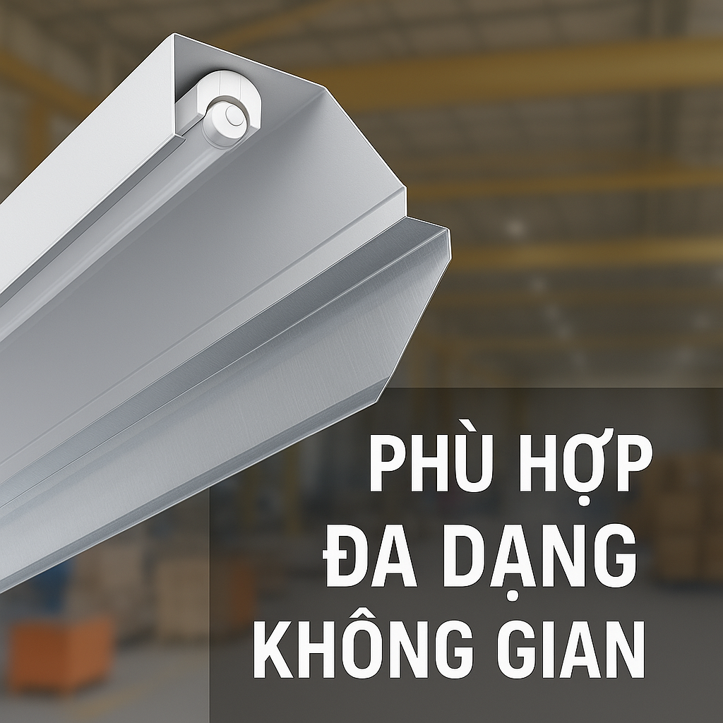 máng đèn công nghiệp T5 vòm V PIFE 136 Paragon