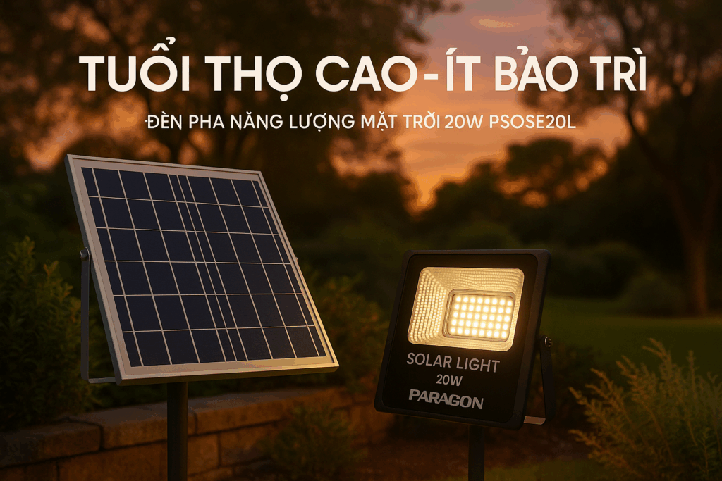 đèn pha năng lượng mặt trời 20W PSOSE20L Paragon