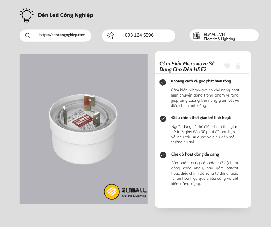 Cảm Biến Microwave Sử Dụng Cho Đèn HBE2