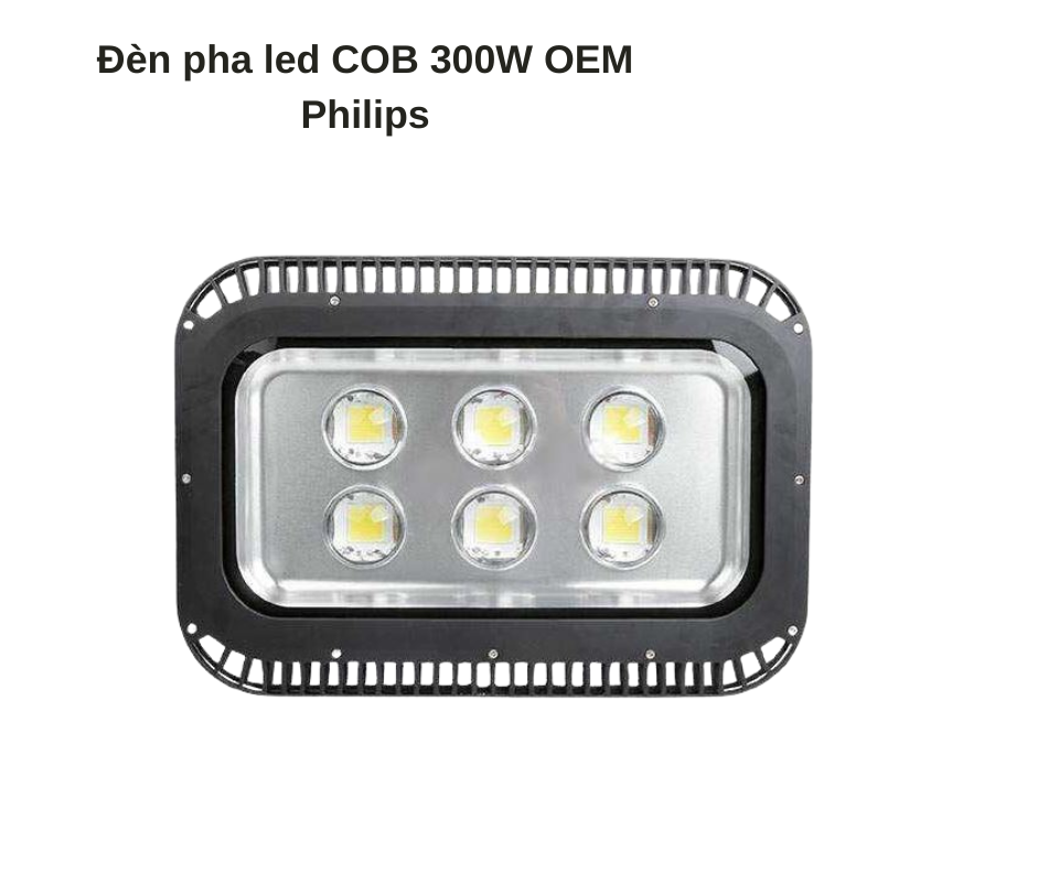 Đèn pha led COB 300W OEM Philips 2 Thiết kế hiện đại và chắc chắn