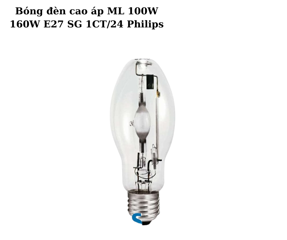 Bóng đèn cao áp ML 100W 160W E27 SG 1CT/24 Philips 2 Thiết kế hiện đại và chắc chắn