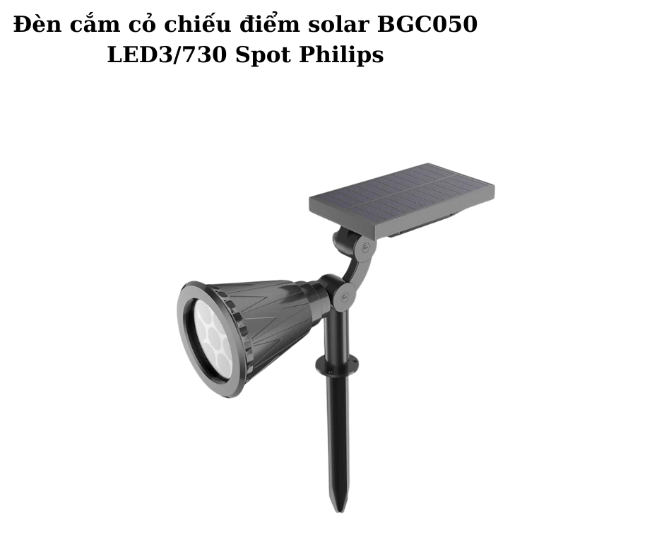 Đèn cắm cỏ chiếu điểm solar BGC050 LED3/730 Spot Philips 2 Thiết kế hiện đại và chắc chắn