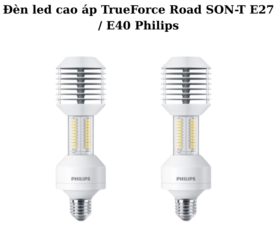 Đèn led cao áp TrueForce Road SON-T E27 / E40 Philips 2 Thiết kế hiện đại và chắc chắn