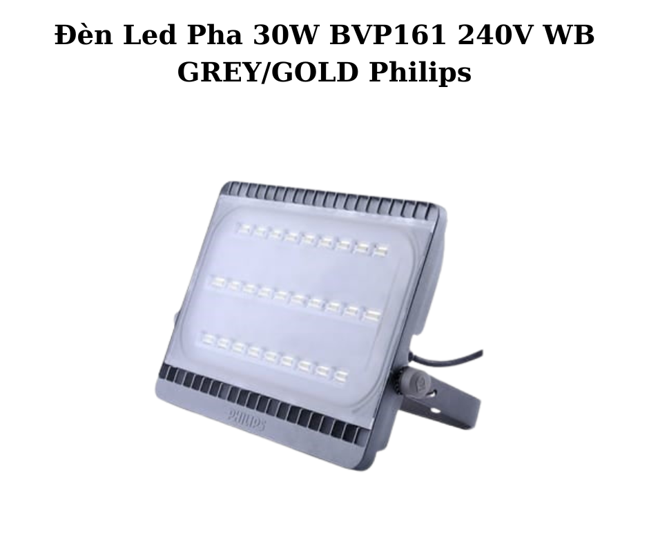 Đèn Led Pha 30W BVP161 240V WB GREY/GOLD Philips 2 Thiết Kế Hiện Đại và Chắc Chắn