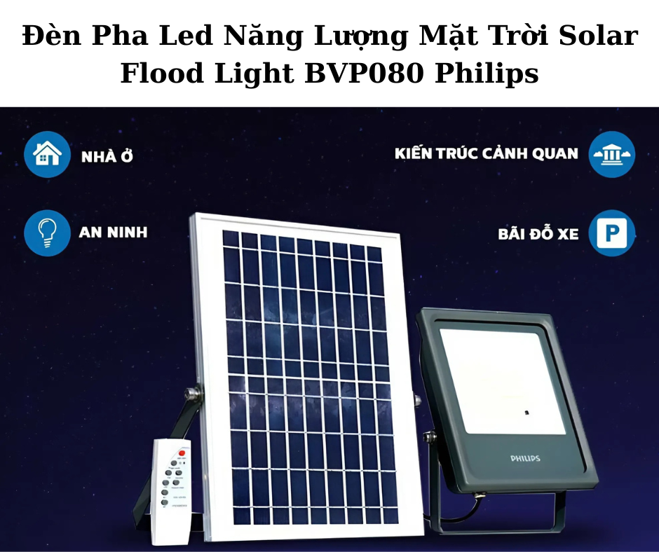 Đèn Pha Led Năng Lượng Mặt Trời Solar Flood Light BVP080 Philips 4 Ứng dụng đa dạng