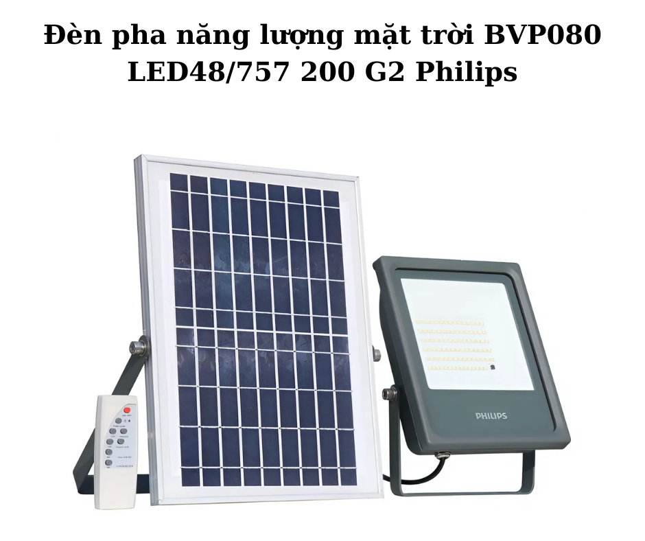 Đèn pha năng lượng mặt trời BVP080 LED48/757 200 G2 Philips 2 Thiết kế hiện đại và chắc chắn