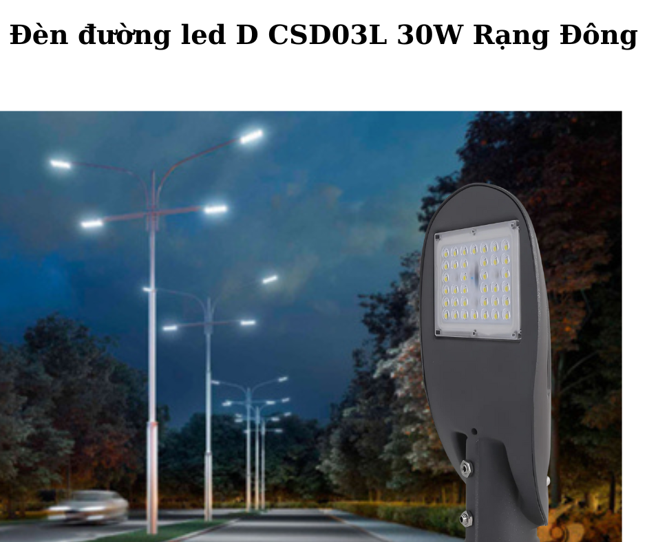 Đèn đường led D CSD03L 30W Rạng Đông 4 Ứng dụng đa dạng