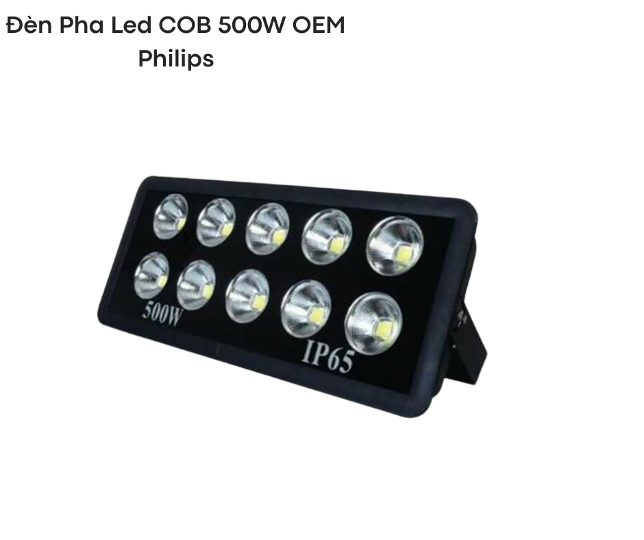 Đèn Pha Led COB 500W OEM Philips 2 Thiết kế hiện đại và chắc chắn