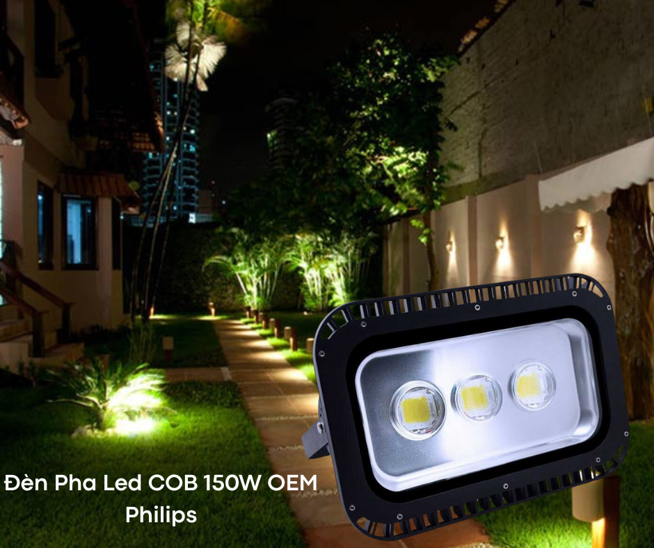 Đèn Pha Led COB 150W OEM Philips 4 Ứng dụng đa dạng