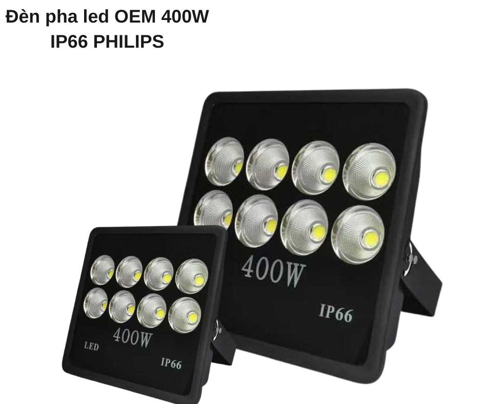 Đèn pha led OEM 400W IP66 PHILIPS 2 Thiết kế hiện đại và chắc chắn