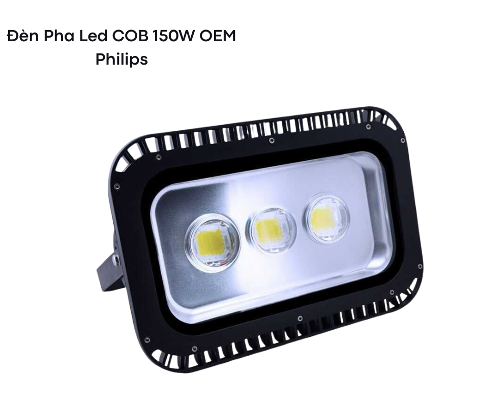 Đèn Pha Led COB 150W OEM Philips 2 Thiết kế hiện đại và chắc chắn