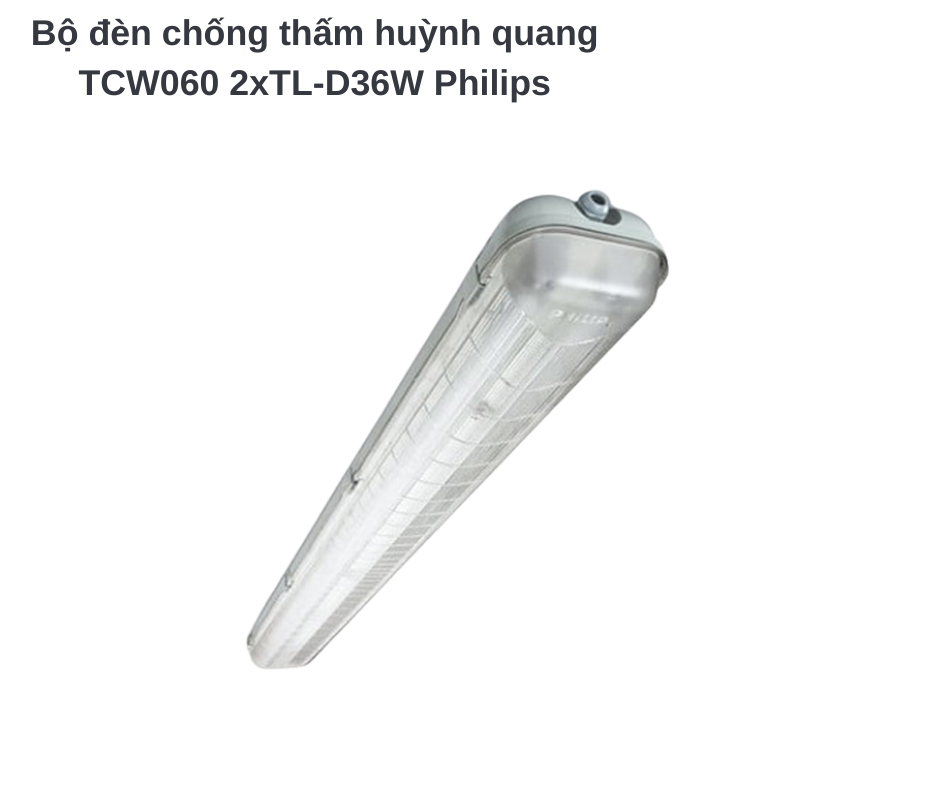 Bộ đèn chống thấm huỳnh quang TCW060 2xTL-D36W Philips 2 Thiết kế hiện đại và chắc chắn