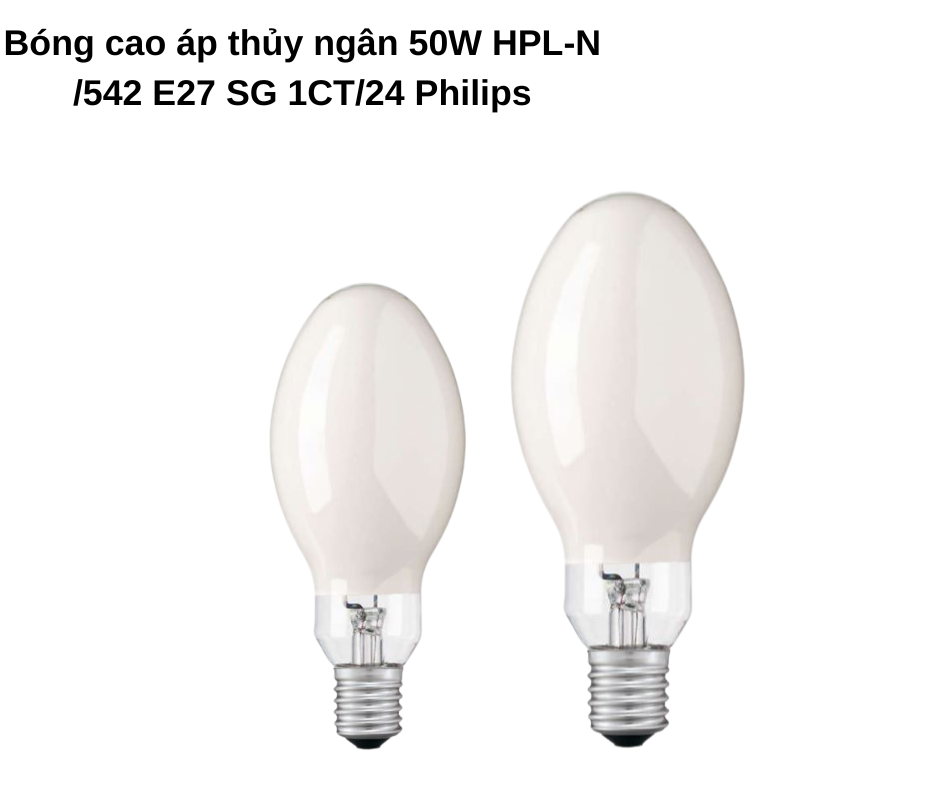 Bóng cao áp thủy ngân 50W HPL-N /542 E27 SG 1CT/24 Philips 5 Thông số kỹ thuật chi tiết