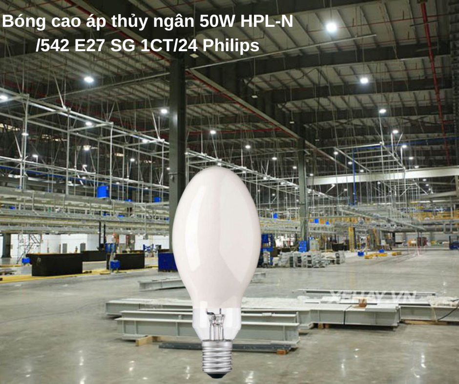 Bóng cao áp thủy ngân 50W HPL-N /542 E27 SG 1CT/24 Philips 4 Ứng dụng đa dạng