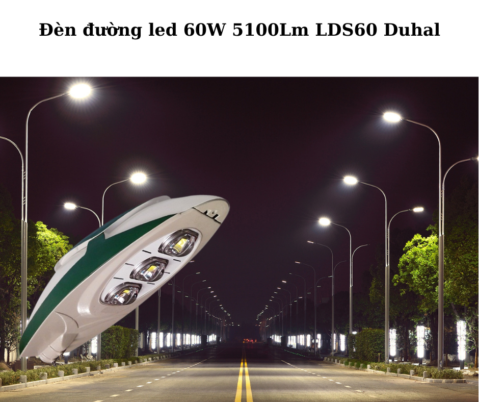 Đèn đường led 60W 5100Lm LDS60 Duhal 4 Ứng Dụng Đa Dạng