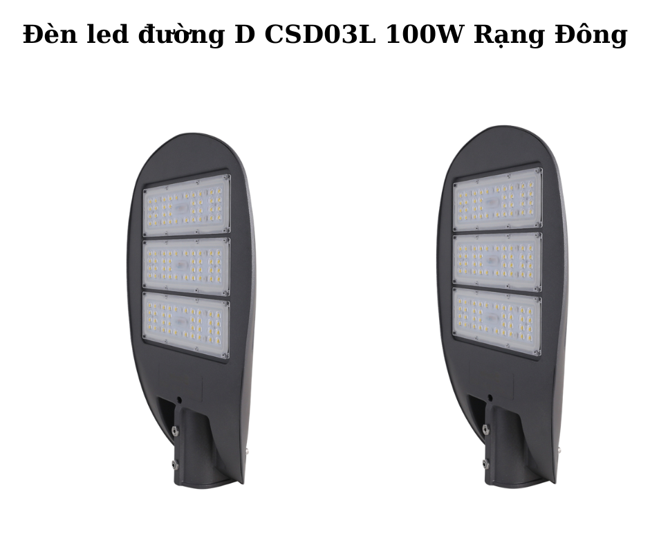 Đèn led đường D CSD03L 100W Rạng Đông 2 Thiết Kế Hiện Đại Và Chắc Chắn