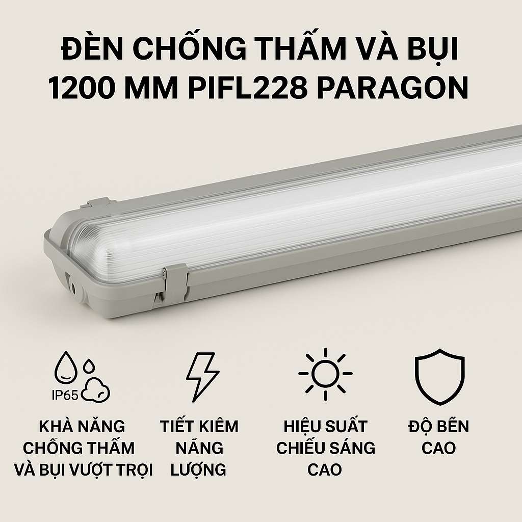 Đèn chống thấm và bụi 1200 mm PIFL228 Paragon