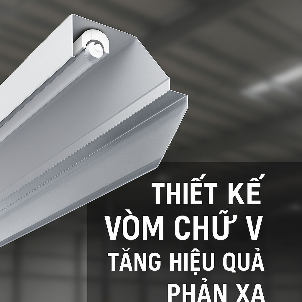 máng đèn công nghiệp T5 vòm V PIFE 136 Paragon