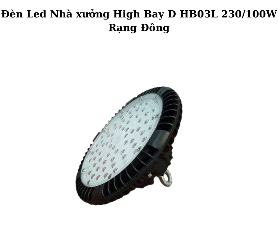 Đèn Led Nhà xưởng High Bay D HB03L 230/100W Rạng Đông 2 Thiết kế hiện đại và chắc chắn