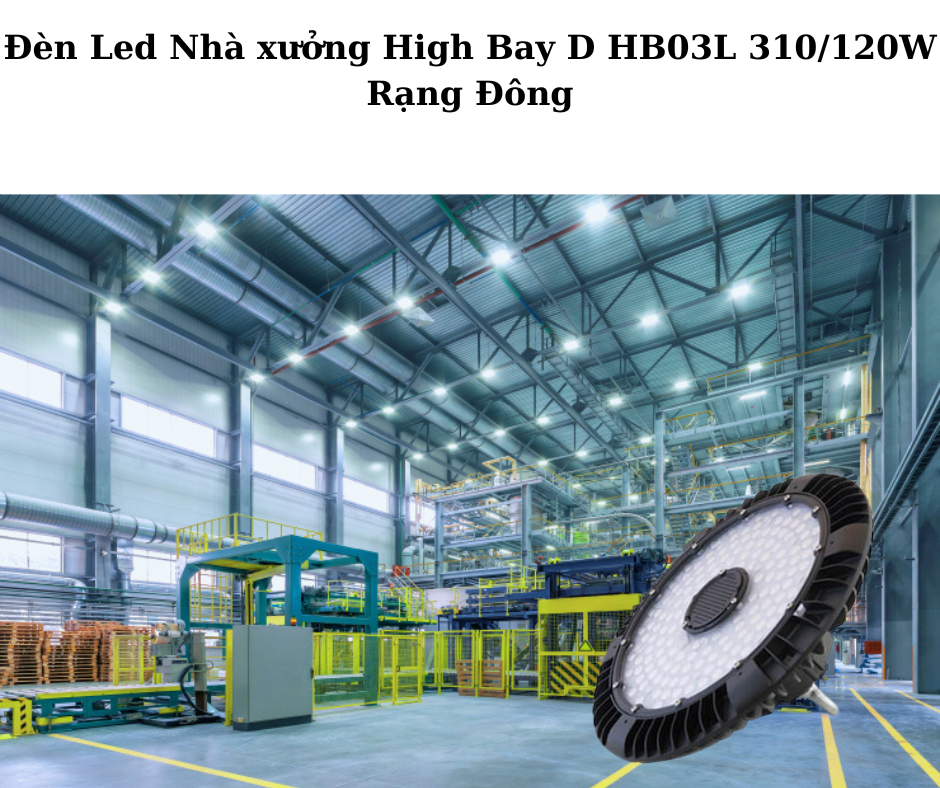 Đèn Led Nhà xưởng High Bay D HB03L 310/120W Rạng Đông 4 Ứng dụng đa dạng