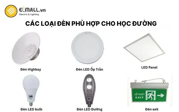 Các loại đèn phù hợp cho học đường