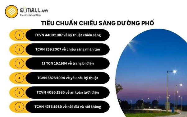 Tiêu chuẩn chiếu sáng theo quy định