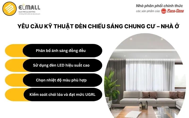 Yêu Cầu Kỹ Thuật Cơ Bản Của Đèn Chiếu Sáng Chung Cư – Nhà Ở