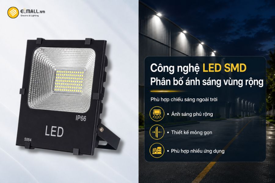 Đèn LED pha kim cương SMD - Eco OEM SL-DPL04-100EC sử dụng công nghệ LED SMD – Surface Mounted Device