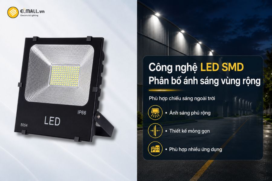 Đèn LED pha kim cương SMD - Eco OEM SL-DPL04-150EC sử dụng công nghệ LED SMD – Surface Mounted Device