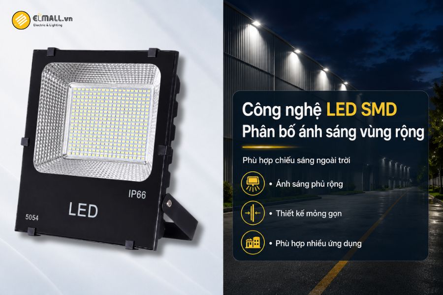 Đèn LED pha kim cương SMD - Eco OEM SL-DPL04-200EC sử dụng công nghệ LED SMD – Surface Mounted Device