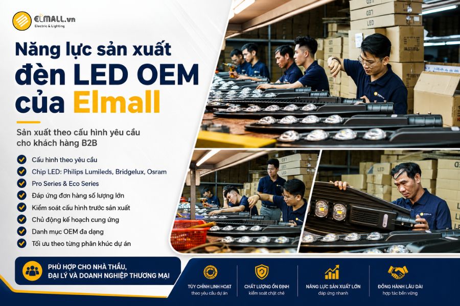 Năng lực sản xuất đèn LED OEM của Elmall