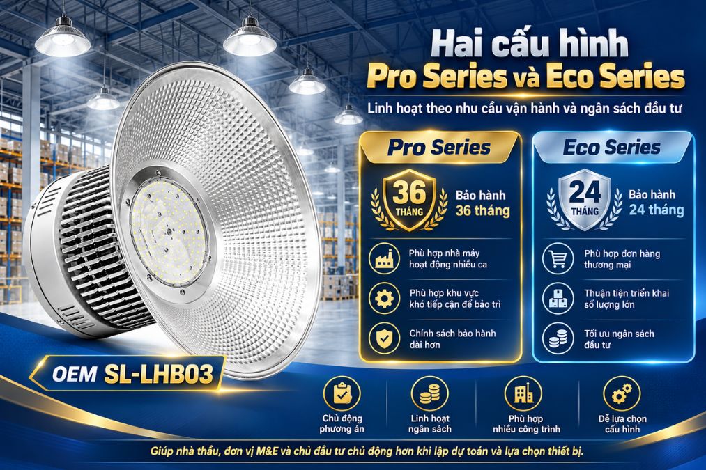 SL-LHB03 được cung cấp với hai lựa chọn Pro Series và Eco Series, giúp khách hàng dễ cân đối giữa yêu cầu vận hành và ngân sách đầu tư.