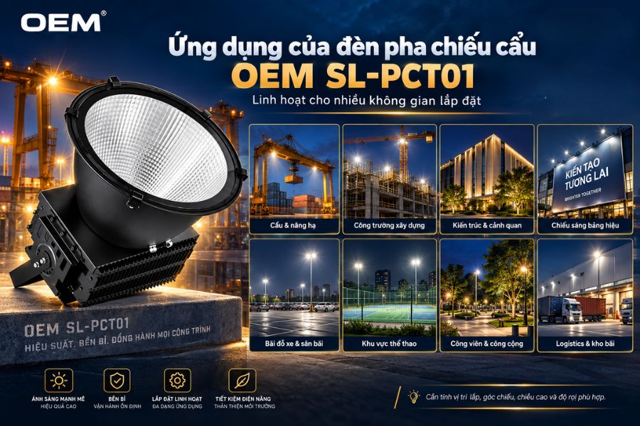 Ứng dụng của đèn pha chiếu cẩu OEM SL-PCT01-200