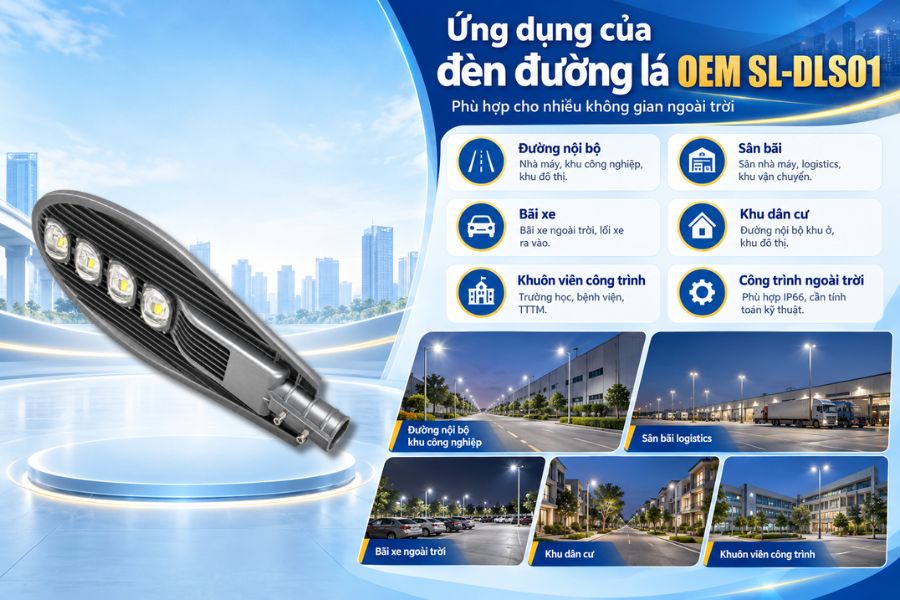 Ứng dụng của đèn đường lá OEM SL-DLS01-200