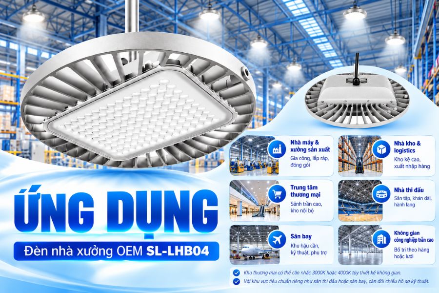 Ứng dụng của đèn nhà xưởng OEM SL-LHB04
