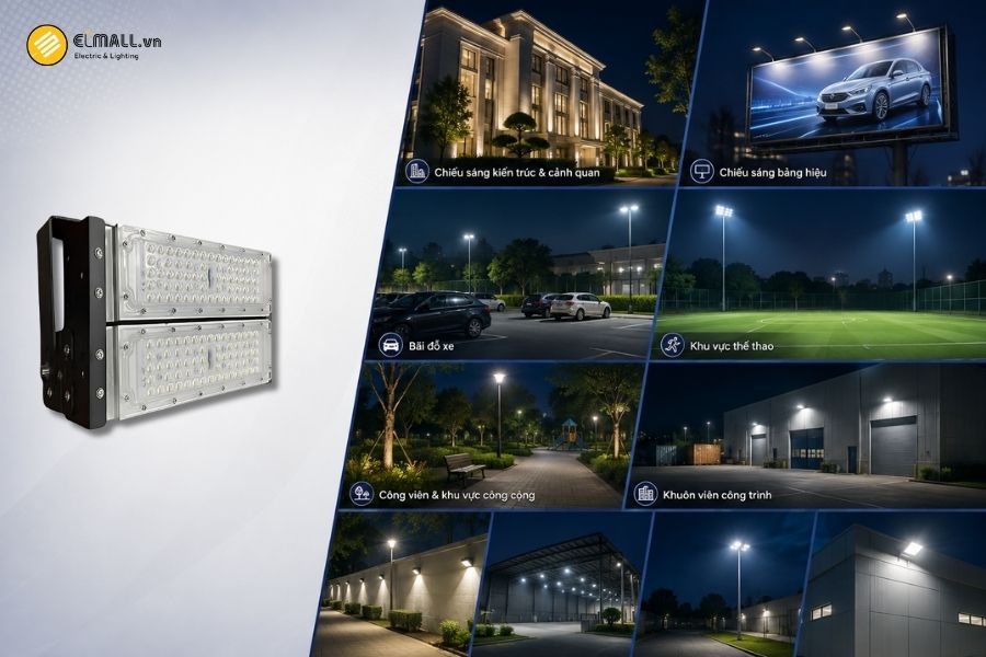 Ứng dụng của đèn LED pha module 100W SL-DPL01-100