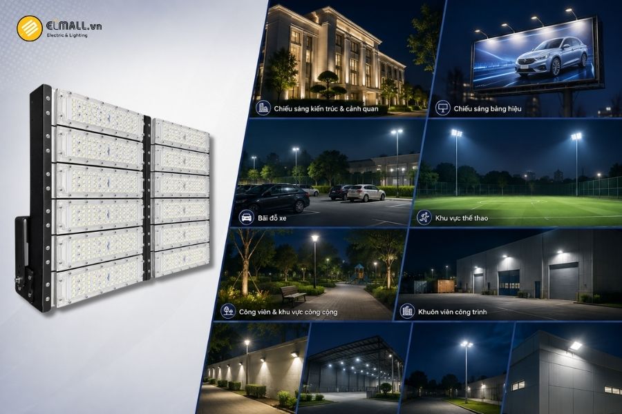 Ứng dụng của đèn LED pha module 600W SL-DPL01-600